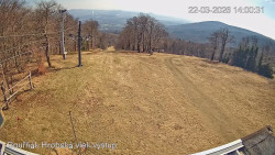 Vrchol Bouřňák, pohled na jih