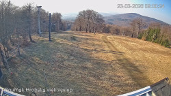 Vrchol Bouřňák, pohled na jih