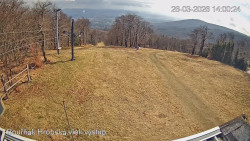 Vrchol Bouřňák, pohled na jih