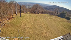 Vrchol Bouřňák, pohled na jih