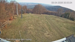 Vrchol Bouřňák, pohled na jih