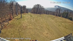 Vrchol Bouřňák, pohled na jih