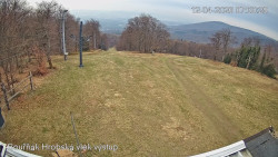 Vrchol Bouřňák, pohled na jih