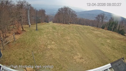 Vrchol Bouřňák, pohled na jih