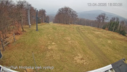 Vrchol Bouřňák, pohled na jih