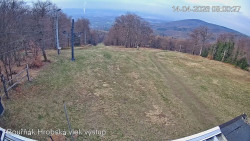 Vrchol Bouřňák, pohled na jih