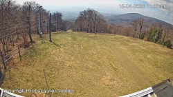 Vrchol Bouřňák, pohled na jih