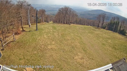 Vrchol Bouřňák, pohled na jih