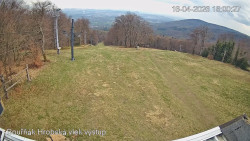 Vrchol Bouřňák, pohled na jih