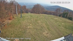 Vrchol Bouřňák, pohled na jih