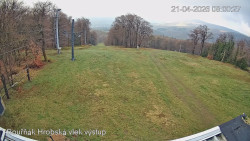 Vrchol Bouřňák, pohled na jih