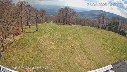 Vrchol Bouřňák, pohled na jih