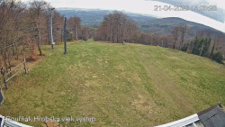 Vrchol Bouřňák, pohled na jih