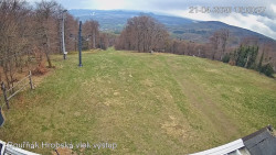 Vrchol Bouřňák, pohled na jih