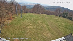 Vrchol Bouřňák, pohled na jih