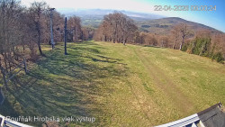 Vrchol Bouřňák, pohled na jih