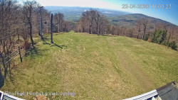 Vrchol Bouřňák, pohled na jih