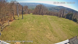 Vrchol Bouřňák, pohled na jih