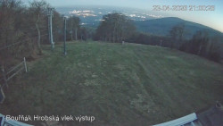 Vrchol Bouřňák, pohled na jih