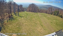 Vrchol Bouřňák, pohled na jih