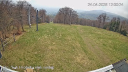 Vrchol Bouřňák, pohled na jih