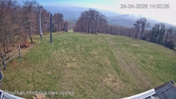 Vrchol Bouřňák, pohled na jih