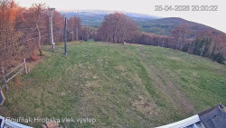 Vrchol Bouřňák, pohled na jih