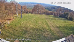 Vrchol Bouřňák, pohled na jih