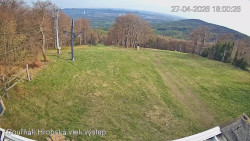 Vrchol Bouřňák, pohled na jih