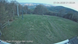 Vrchol Bouřňák, pohled na jih