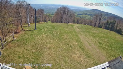 Vrchol Bouřňák, pohled na jih