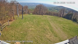 Vrchol Bouřňák, pohled na jih