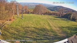 Vrchol Bouřňák, pohled na jih