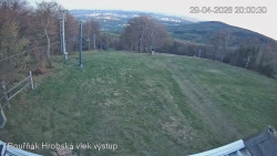 Vrchol Bouřňák, pohled na jih