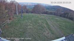 Vrchol Bouřňák, pohled na jih