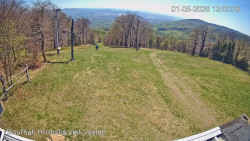 Vrchol Bouřňák, pohled na jih