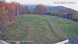 Vrchol Bouřňák, pohled na jih