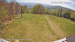 Vrchol Bouřňák, pohled na jih