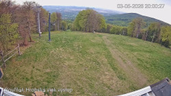Vrchol Bouřňák, pohled na jih