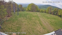 Vrchol Bouřňák, pohled na jih