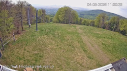 Vrchol Bouřňák, pohled na jih