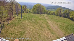 Vrchol Bouřňák, pohled na jih