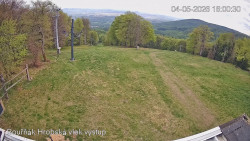 Vrchol Bouřňák, pohled na jih