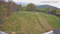 Vrchol Bouřňák, pohled na jih