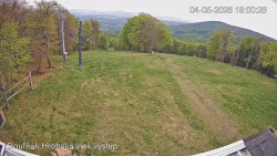 Vrchol Bouřňák, pohled na jih