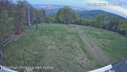 Vrchol Bouřňák, pohled na jih