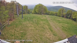 Vrchol Bouřňák, pohled na jih