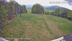 Vrchol Bouřňák, pohled na jih