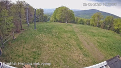Vrchol Bouřňák, pohled na jih