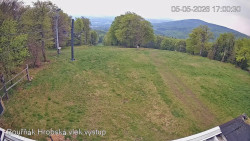 Vrchol Bouřňák, pohled na jih